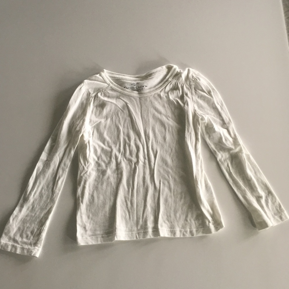 White Long Sleeve Shirt- Small 6 - 6X